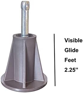 Home's Place Steel Stem Bed Frame Feet to Replace Wheels. Prevent Sliding. Sturdy Bed Frame Feet Replacements with Plastic Inserts. Set of 4