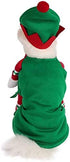 Mogoko Dog Cat Christmas Elf Costume, Funny Pet Cosplay Dress with Cap, Puppy Fleece Warm Outfits Animal Festival Apparel Clothes(L Size)
