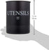 Steelware Central Utensil Holder Large Crocks Kitchen (black)