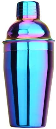 24 oz Cocktail Shaker Bartender Set, Stainless Steel Martini Shaker with Built-in Bartender Strainer & Popular Cocktail Recipes Booklet, Professional Bartender Tool for Home or Bar
