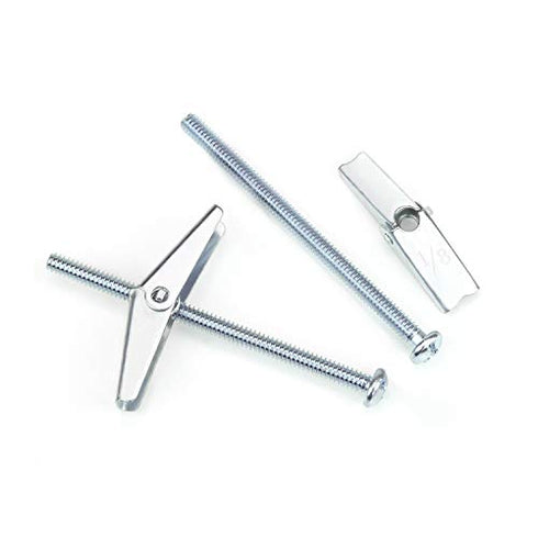 Sutemribor 1/8X2-Inch Toggle Bolt and Wing Nut for Hanging Heavy Items on Drywall, 50 Pack