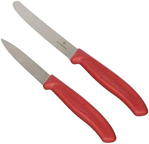 Victorinox Pillow Packs 4 3¼" Paring Red 4.5 Inch Swiss Classic Utility Knife with Round Tip, 8.66 x 0.83 x 0.47 inches