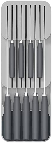 Joseph Joseph 85120 DrawerStore Kitchen Drawer Organizer Tray for Knives Knife Block, Gray