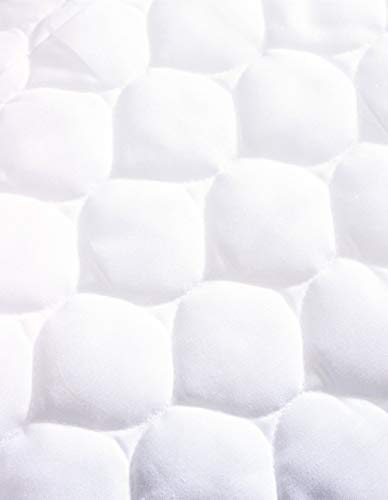 American Baby Company Waterproof Fitted Quilted Cotton Portable/Mini Crib Mattress Pad Cover, White, for Boys and Girls 24x38x5 Inch (Pack of 1)