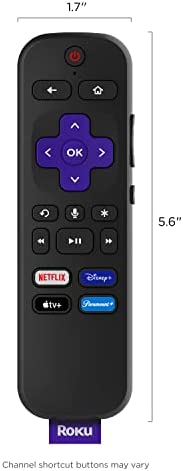 Roku Voice Remote (Official) for Roku Players, Roku TVs and Roku Audio