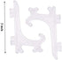 ONLYKXY 3 Inch Clear Plastic Easels Plate Ornament Display Stand Photo Picture Frame Place Card Cookie Holder for Weeding Birthday Home Table Decoration, 12Pcs