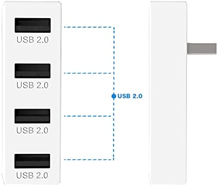 4 Ports USB Hub 2.0 for Xbox Series S, High Speed USB Hub Splitter Expansion Adapter Compatible with Xbox Series S Console