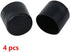 Antrader 1-1/2 Inches Diameter PVC Round Table Chair Leg Tips Caps Furniture Feet Pads Tile Floor Protectors, Black, Pack of 4