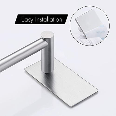 KES Towel Bar for Bathroom 24-Inch Self Adhesive Towel Bar No Drill Sticky on Towel Holder SUS304 Stainless Steel Rustproof Brushed Finish, A7000S60B-2