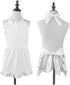 Love Potato Pure Cotton White Apron Children Cooking Apron Princess Ruffle Apron for Kids 4-7 Years Old