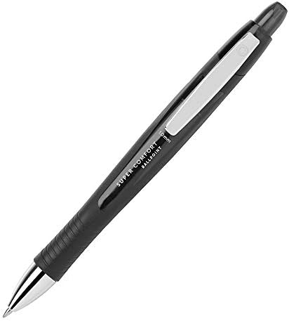 Office Depot Super Comfort Grip Retractable Ballpoint Pens, 1.0 mm, Medium Point, Black Ink, 12 pk, OD36101