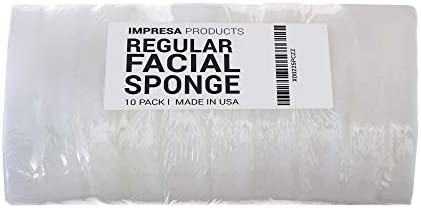 10 Pack Facial Sponge for Daily Deep Cleansing and Regular Exfoliating - Regular Buff Puff Style Exfoliating Pads Puf for Removing Dead Skin, Dirt & Makeup - Normal to Oily - Made in The USA