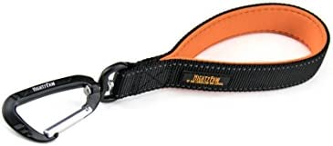 Mighty Paw Training Tab, 10” Short Dog Leash, Padded Handle, Strong Traffic Pet Lead with Carabiner Clip, Perfect for Large or Medium Dogs (Black)