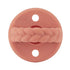 Itzy Ritzy Sweetie Soother Pacifier Set of 2 - Silicone Newborn Pacifiers with Collapsible Handle & Two Air Holes for Added Safety; Set of 2 in Apricot & Terracotta, Ages Newborn & Up