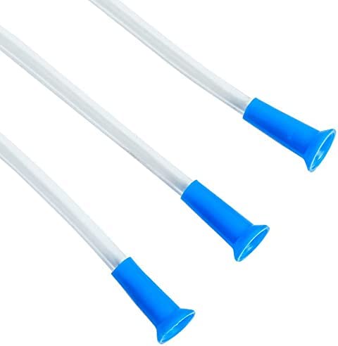HealthAndYoga(TM) Replacement Enema Tubing – Super Economical, Hygienic, Medical Grade PVC - 1.5 Meter with Slide Clamp and Nozzle - Compatible with Most Kits (3 Set)