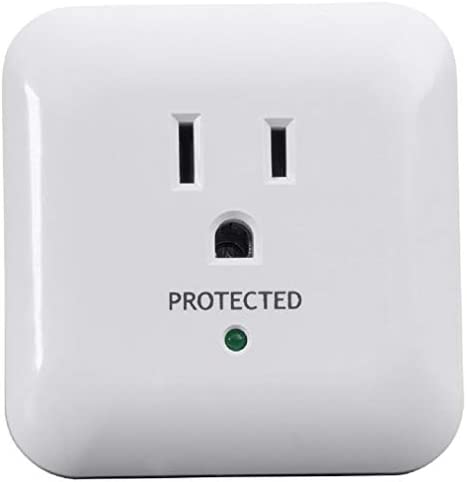 Monoprice Power & Surge - White | 1 Outlet Surge Protector with End of Service Alarm, 900 Joules 15A / 125V / 1875W, 10dB to 60dB