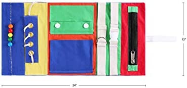 Memory Fidget Sensory Blanket for Adults (24 inch Length x 12 inch Width) Calming, Soothing and Engaging