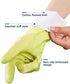 wahoo PVC Dishwashing Cleaning Gloves, Skin-Friendly, Reusable Kitchen Gloves with Cotton Flocked Liner, Non-Slip, Large