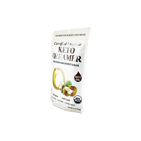 Organic Keto Creamer With MCT Oil, Sweetened with Coconut Sugar, Dairy Free, Coffee Creamer Milk Substitute (6 Ounce)