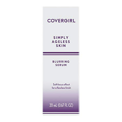 COVERGIRL Simply Ageless Blurring Serum, Anti Wrinkle Serum, Face Serum, 1 Pack,Skin Tightening Serum, Reduces Fine Lines, Formulated with Vitamin A & E, Argan Oil, Coconut Oil
