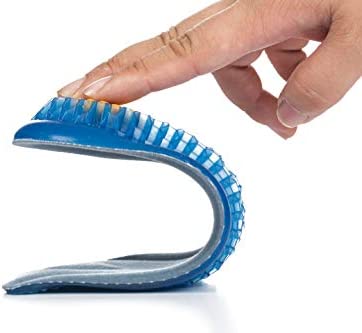 Height Increase Elevator Half Insole for Men 1/2 inch Taller Heel Lift Insert - Silicon Honeycomb Shaped Gel