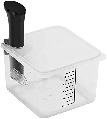EVERIE Collapsible Hinged Sous Vide Lid Compatible with Anova Nano Sous Vide Cooker and Rubbemaid 12,18,22 Qt Sous Vide Container, Corner Mount ( Lid Only)(Container Not Included)