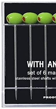 Prodyne Cocktail Picks, Set of 6, Green