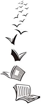 ADECALS Open Book Wall Sticker Reading Book Wall Art (Book)