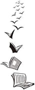 ADECALS Open Book Wall Sticker Reading Book Wall Art (Book)