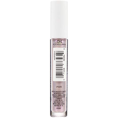 L'Oreal Paris Makeup Infallible Galaxy Lumiere Holographic Lip Gloss, Loaded with Iridescent Pearls, Wear Alone or as a Topper to your Favorite Lipstick, Polaris Pink, 0.1 fl; oz.