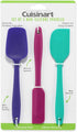 Cuisinart Mini Silicone Spatulas, Set of 3: Purple Scoop Spatula, Blue Jar Spatula, Green Pointed Spatula