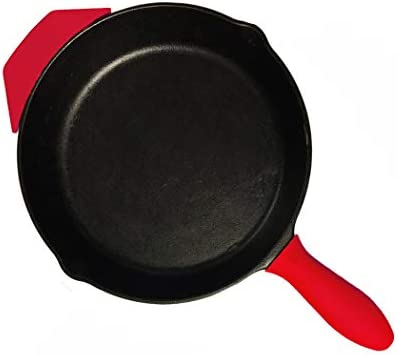 Silicone Hot Handle Cover, Assist Pan Holder for Cast Iron Skillets and Traditional Pots - Red