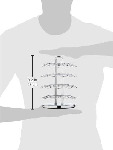 Nifty Nespresso Capsule Carousel 40 Coffee Pod Storage Holder, Spins 360-Degrees, Lazy Susan Platform, Modern Chrome Design, Home or Office Kitchen Counter Organizer