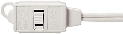 Amazon Basics 3-Foot 2-Prong Indoor Extension Cord Power Strip - Standard Plug - 13 Amps, 1625 Watts, 125 VAC - 2-Pack, White