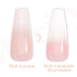 Morily 24pcs Fake Nails Ombre Ballerina Long Coffin Press on Nail False Tips Artificial Finger Manicure for Women and Girls (White)