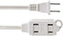 Amazon Basics 3-Foot 2-Prong Indoor Extension Cord Power Strip - Standard Plug - 13 Amps, 1625 Watts, 125 VAC - 2-Pack, White