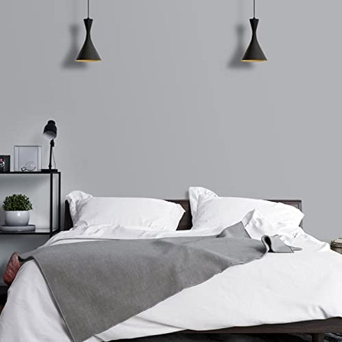 Caltero Solid Grey Contact Paper 15.7In×118In Matte Gray Wallpaper Grey Peel and Stick Wallpaper Waterproof Self Adhesive Vinyl for Wall Countertop Cabinet Shelf Home Decoration