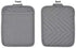DII Heat Resistant Quilted Cotton, Pocket Potholder, 7x9, Gray, 3 Piece