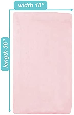 TL Care 100% Natural Cotton Jersey Knit 18 x 36 Cradle/Bassinet Sheet - Fitted, Pink, Soft Breathable, for Boys and Girls