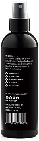 Aromasong Eucalyptus & Wild Mint Pillow Spray - All Natural Calming Linen & Bedtime Mist for Deep Sleep - Aromatherapy Essential Oils for Sleeping
