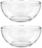 Clear Glass Bowls, 6 in. for Kitchen Prep, Dessert, Dips, Soups, Salads, Cereal, and Candy Dishes or Nut Bowls (2)