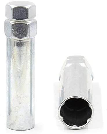 Wheel Accessories Parts Chrome 6 Point Spline Drive Tuner Socket Key Tool for 6 Spline Lug Nut 16.2mm Inner Diameter- Dual Hex Key with 19mm and 21mm (13/16)