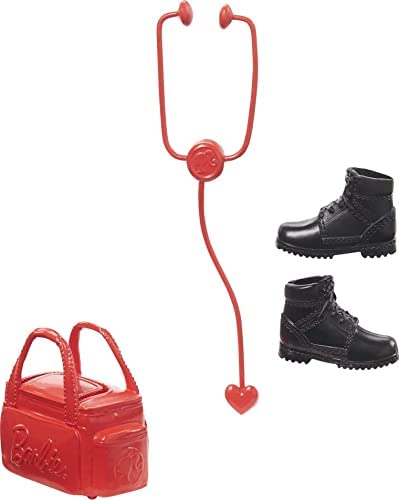 Barbie Paramedic Doll, Petite Brunette (12-in), Role-play Clothing & Accessories: Stethoscope, Medical Bag, Great Toy Gift for Ages 3 Years Old & Up