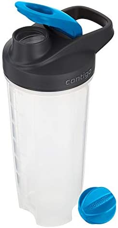 Contigo Shake & Go Fit Shaker Bottle, 28 oz., Carolina Blue, Snap Lid