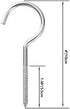 Gydandir Heavy Duty Large Screw Hooks Jumbo Ceiling Hooks Cup Hooks, Length 4 Inches, 12 Pack