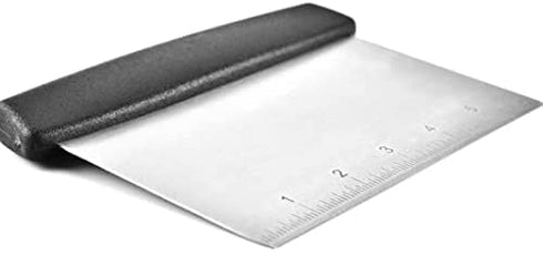 La & Li Pastry Scraper & Bread Dough Cutter for Baking - Scraping Tool for Bench & Griddle, Food Chopper with Stainless Steel Blade & Measuring Scale - Kitchen Tools and Gadgets for Cooking - 6 Inches