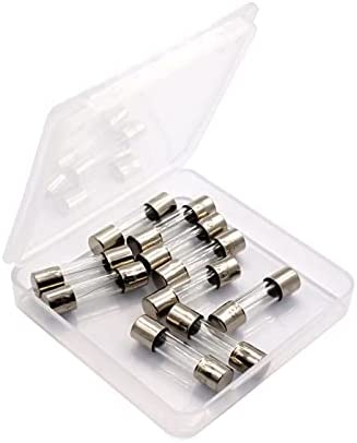 SIXQJZML 10 Pack F8AL Fast-Blow Fuse 8A 8amp 125V Glass Fuses 0.2 x 0.78 inch / 5 x 20 mm (125Volt) (F8A)