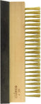 Winco Brass Wire Oven Bristle Brush with Metal Scraper,Brown,Medium
