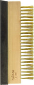 Winco Brass Wire Oven Bristle Brush with Metal Scraper,Brown,Medium