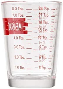 Tablecraft H1433T Measuring Cup Measure-N-Pour, 4 oz, Clear